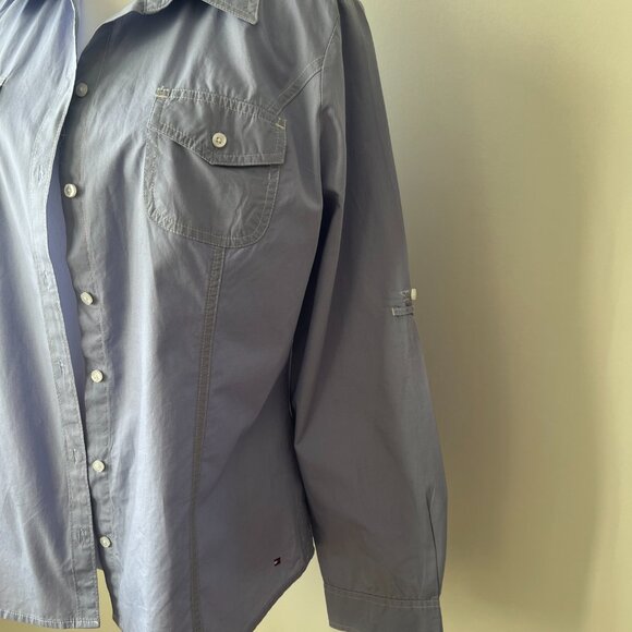 💙 Tommy Hilfiger Light Blue Cotton Button-Down Shirt - Classic & Versatile - Picture 6 of 11